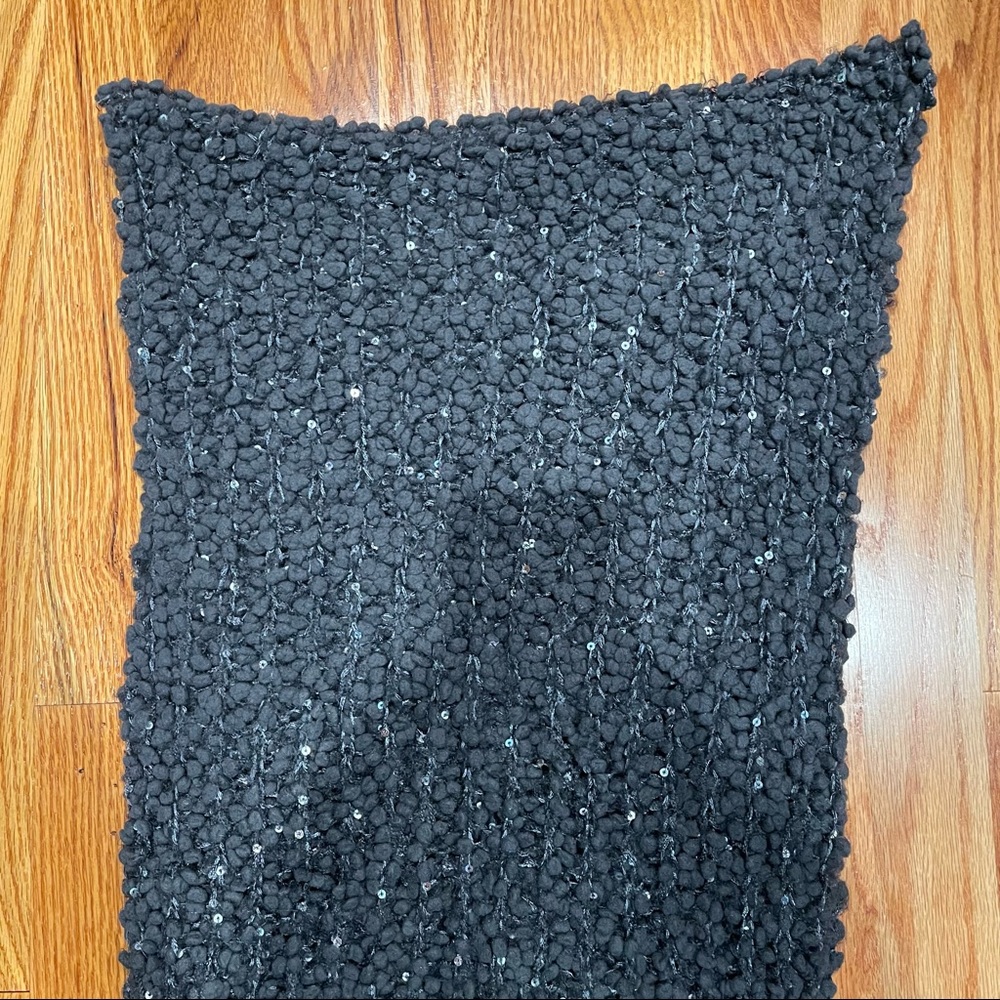 Anthropologie gray infinity scarf with sequins